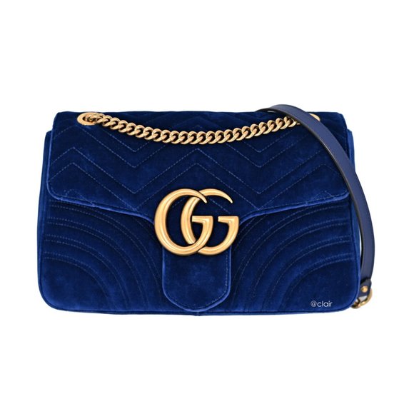 Gucci Handbags - Gucci Medium Marmont Gg Matelassé Velvet Bag